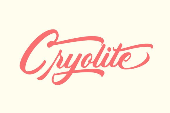Cryolite: The Dynamic Brush-Stroke Font for Digital Design