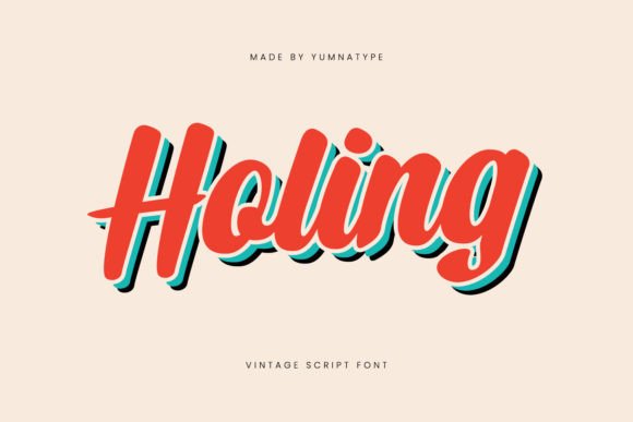 Holing: A Vintage Script Font That Builds a Consistent Brand