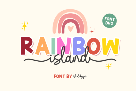 Rainbow Island: A Designer Font Duo for Creative Hands